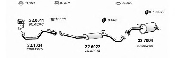 ASSO ART3474 Exhaust System